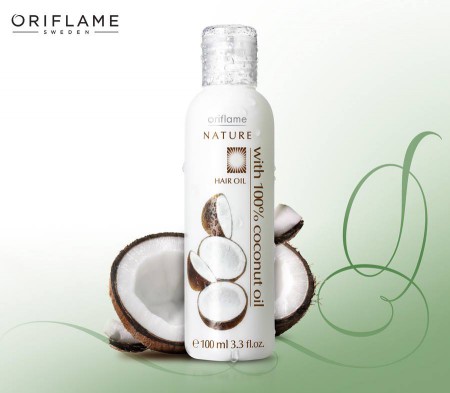 tamamiyle hindistan cevizinden oluşan saç bakım yağı